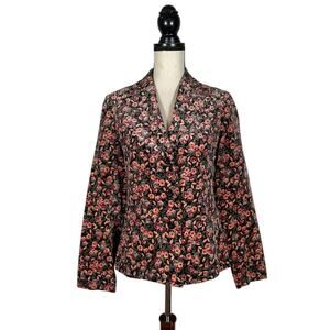 FAY'S CLOSET Multicolor Floral Velvet Blazer Jacket       Size: 7